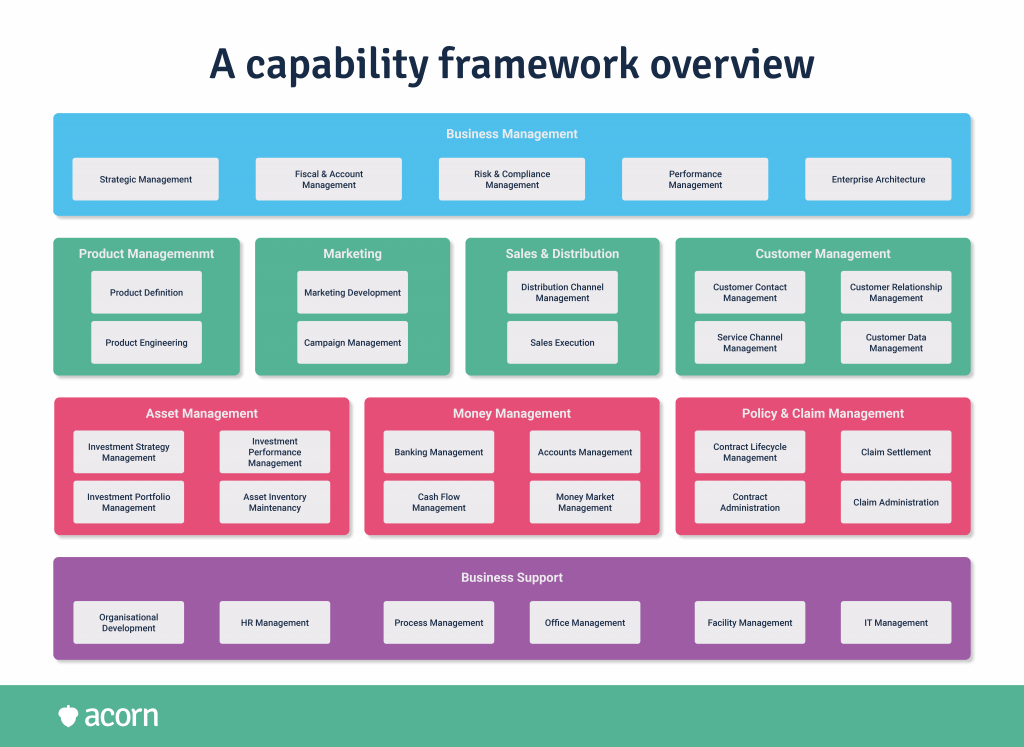 Infographic overview of a capability framework