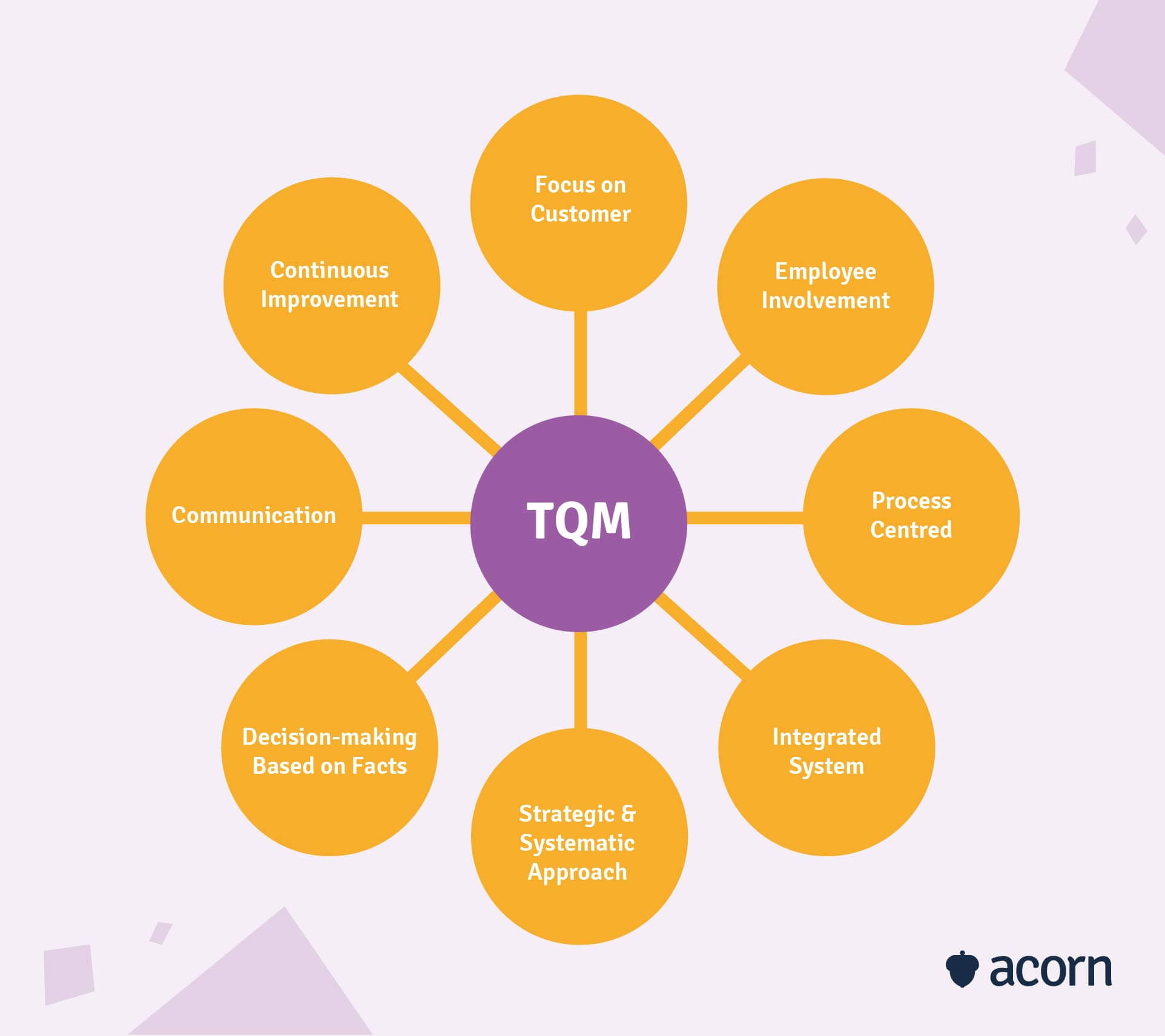 infographic showing the total quality management process