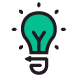 lightbulb icon that represents the acorn value of innovation